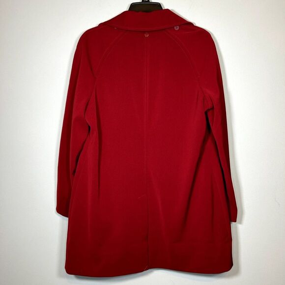 red zip-up overcoat - Picture 3 of 3